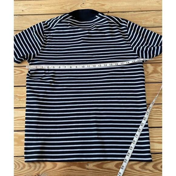 Nike Dri Fit Stripe Polo Shirt Size Medium Men’s Black Short Sleeve - Picture 6 of 6